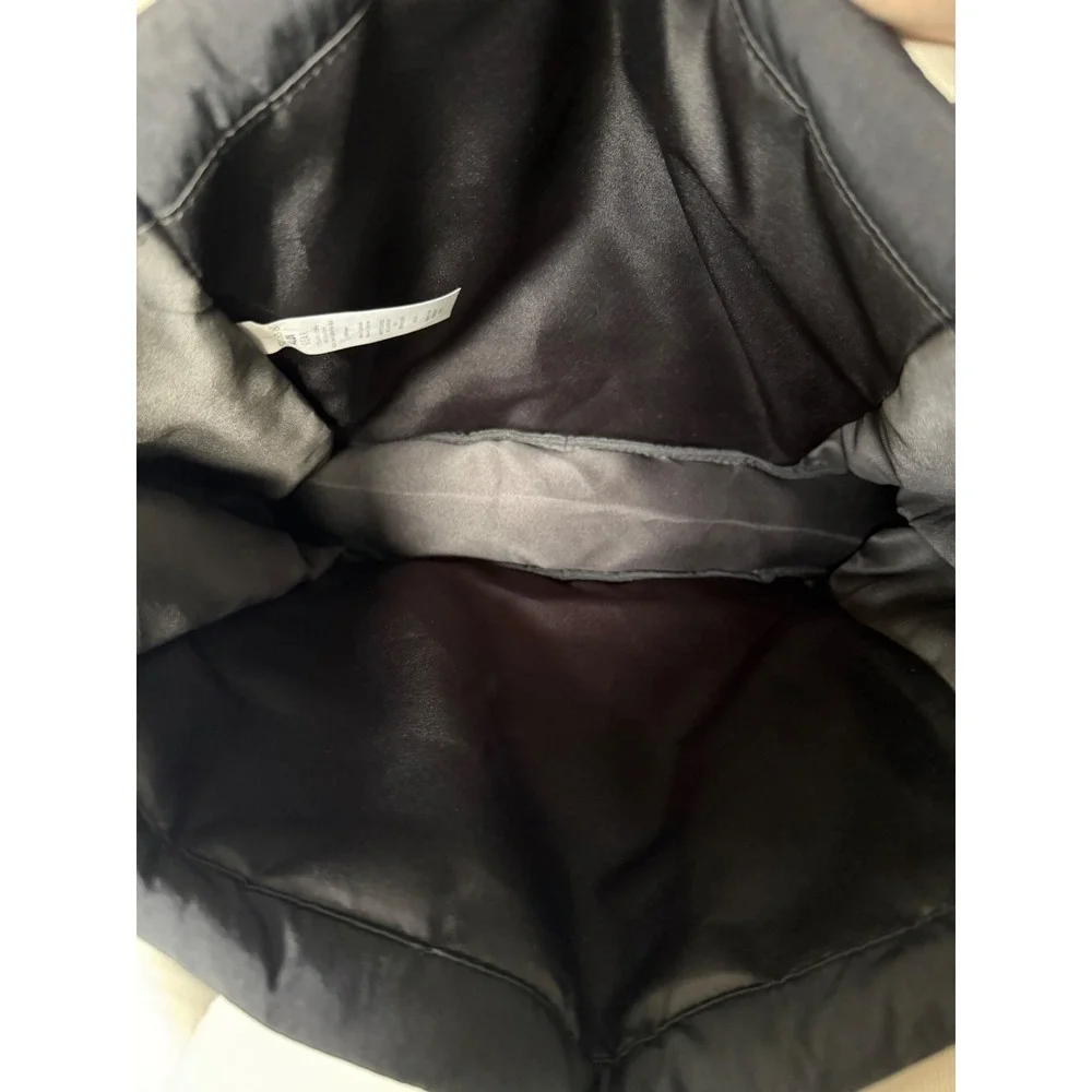 Aldi 50th Anniversary Gear Puffer Tote Bag Black Quilted Nylon Logo